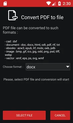 PDF Conversion Tool android App screenshot 5